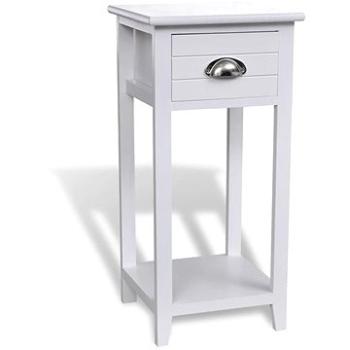 Noční stolek s 1 zásuvkou, bílý (242040)