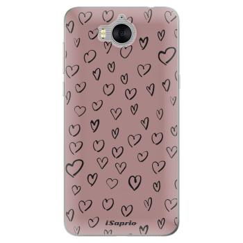 Odolné silikonové pouzdro iSaprio - Heart Dark - Huawei Y5 2017 / Y6 2017