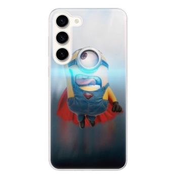 Odolné silikonové pouzdro iSaprio - Mimons Superman 02 - Samsung Galaxy S23+ 5G