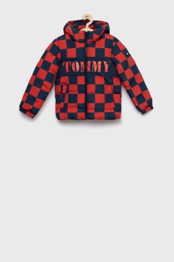 Dětská bunda Tommy Hilfiger červená barva