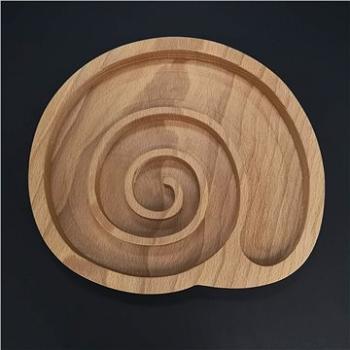 AMADEA Dřevěná miska ve tvaru ulity, masivní dřevo, rozměr 22,5x20,5x2 cm (30386-00)