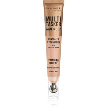 Rimmel Multi-Tasker Wake Me Up make-up a korektor pro rozjasnění pleti odstín 25 Rose Ivory 20 ml