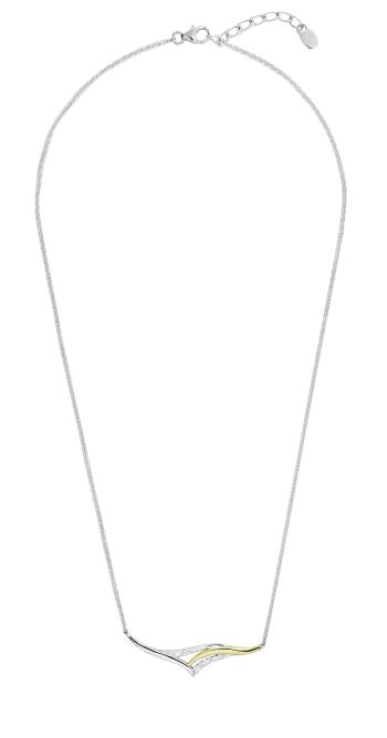 MOISS Luxusní bicolor náhrdelník se zirkony N0000481