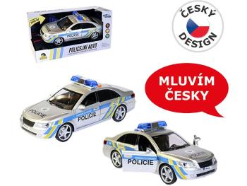 Policejní auto s českým zvukem, na setrvačník, 24 cm