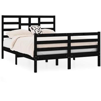 Rám postele černý masivní dřevo 120 × 190 cm Small Double, 3105834 (3105834)
