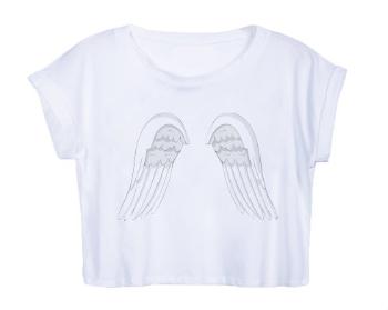 Dámské tričko Organic Crop Top Andělská křídla