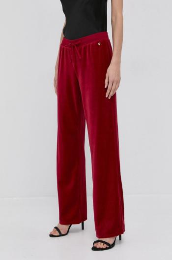 Kalhoty Guess dámské, červená barva,