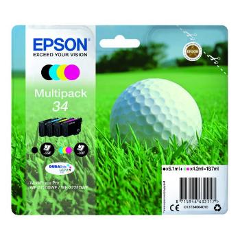 EPSON T3466 (C13T34664010) - originální cartridge, černá + barevná, 18,7ml