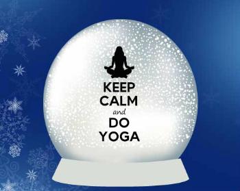 Sněhové těžítko Keep calm and do yoga