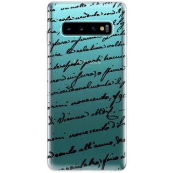 iSaprio Handwriting 01 Black pro Samsung Galaxy S10 (hawri01b-TPU-gS10)
