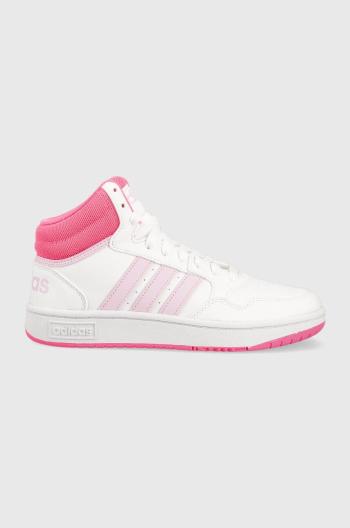 Dětské sneakers boty adidas Originals HOOPS MID 3.0 K bílá barva