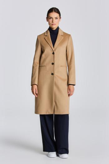 KABÁT GANT D1. WOOL BLEND TAILORED COAT hnědá L