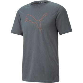 Puma PERFORMANCE CAT TEE Pánské triko, tmavě šedá, velikost XL