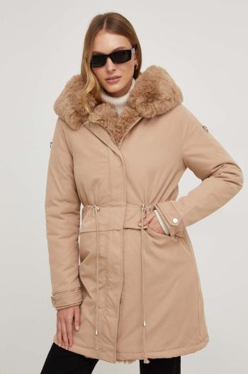 Parka Answear Lab dámská, béžová barva, zimní