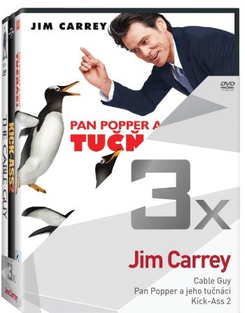 3x Jim Carrey - kolekce (Cable Guy, Pan Popper, Kick Ass 2) (3 DVD)