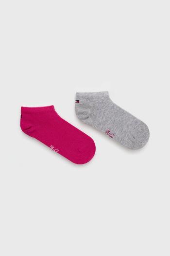 Dětské ponožky Tommy Hilfiger (2-pak) fialová barva