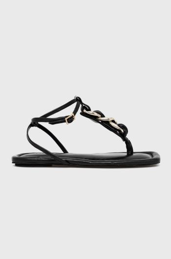 Kožené sandály Twinset dámské, černá barva