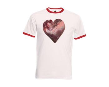 Pánské tričko s kontrastními lemy Srdce