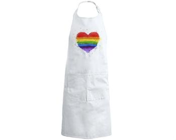 Kuchyňská zástěra Rainbow heart