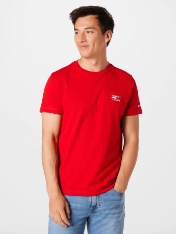 Tommy Jeans pánské červené tričko CHEST LOGO - XL (XNL)