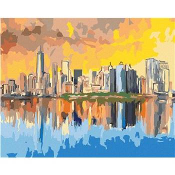 Diamondi - Diamantové malování - NEW YORK V ODRAZE VODY, 40x50 cm, bez rámu a bez vypnutí plátna (606491A)