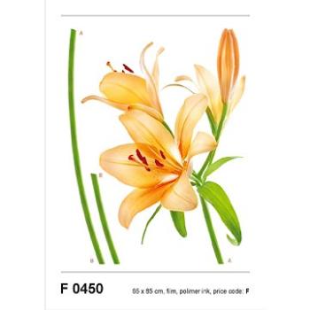 F0450 Samolepicí dekorace LILY ORANGE 65 x 85 cm (F0450)