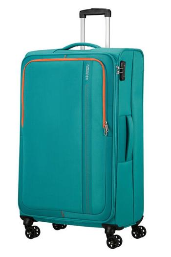 American Tourister Látkový cestovní kufr Sea Seeker L 92,5 l - tyrkysová