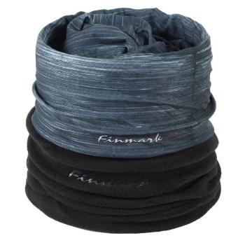 Finmark MULTIFUNCTIONAL SCARF WITH FLEECE Multifunkční šátek s fleecem, šedá, velikost UNI