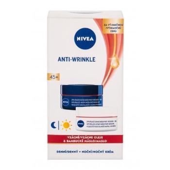 Nivea Anti-Wrinkle Firming dárková kazeta denní pleťový krém 50 ml + noční pleťový krém 50 ml na všechny typy pleti; proti vráskám