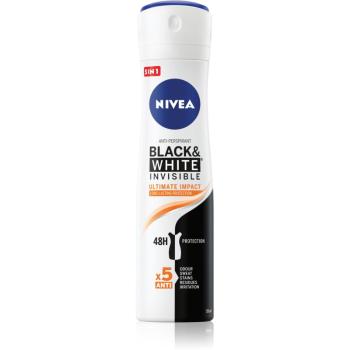 Nivea Invisible Black & White Ultimate Impact antiperspirant ve spreji pro ženy 150 ml