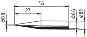 Pájecí hrot Ersa ERSADUR 842 SD LF, dlátový prodloužený, 0,8 mm