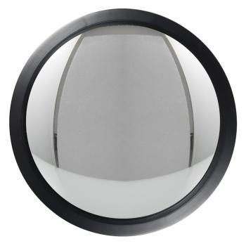 Kulaté zrcadlo v tmavě dřevěném rámu - Ø 39 cm 62S212