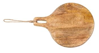 Kulaté kuchyňské prkénko z mangového dřeva Monia - 22*2*30 cm CISHR22