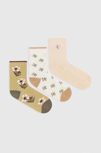 Ponožky Answear Lab 3-pack dámské, béžová barva