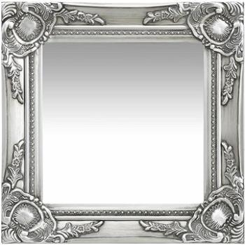 Nástěnné zrcadlo barokní styl 40 x 40 cm stříbrné (320306)