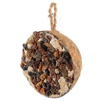 Zolux poloviční kokosový ořech plněný lojem a rozinkami pro sýkorky 200 g (3336021720724)