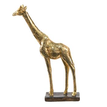 Zlatá dekorační socha Žirafa - 15*4*21 cm 6PR3634
