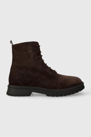 Semišové boty Tommy Hilfiger CORE SUEDE BOOT pánské, hnědá barva, FM0FM04674