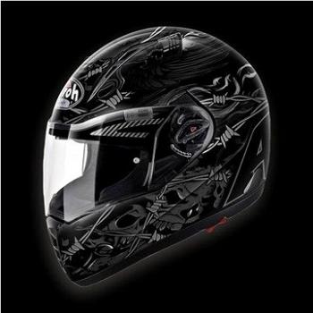 AIROH PIT ONE XR THORNS PTT17 - integrální černá helma  (motonad01911)
