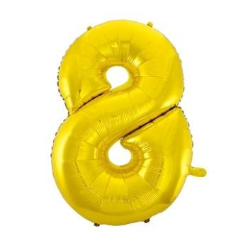 Balón foliový číslice zlatá - gold 102 cm - 8 (8435102305296)