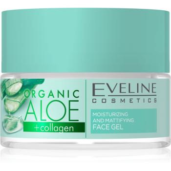 Eveline Cosmetics Organic Aloe+Collagen zmatňující pleťový gel 50 ml