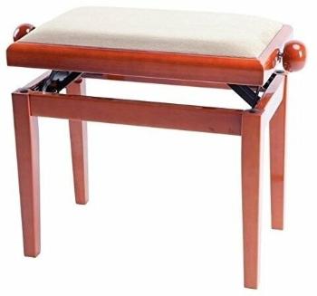 GEWA Piano Bench Deluxe Dřevěná stolička ke klavíru Cherry