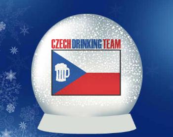 Sněhové těžítko Czech drinking team