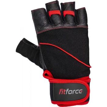 Fitforce FERAL Kožené fitness rukavice, černá, velikost XXL