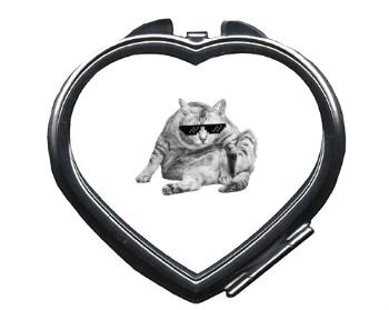 Zrcátko srdce Drsná kočka