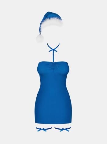 Vánoční kostým Kissmas chemise blue - Obsessive modrá