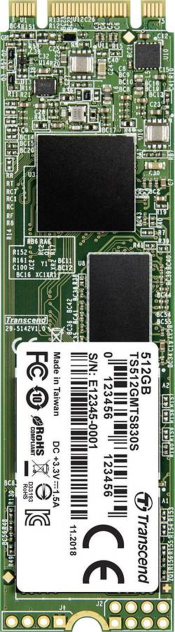 Interní SSD disk SATA M.2 2280 512 GB Transcend 830S Retail TS512GMTS830S M.2 SATA 6 Gb/s