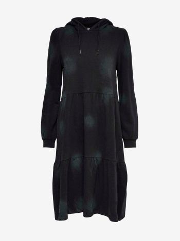 Černé mikinové šaty s kapucí Jacqueline de Yong Fia