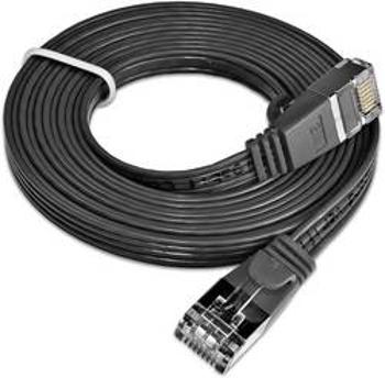 Síťový kabel RJ45 Slim Wirewin PKW-STP-SLIM-KAT6 0.25 SW, CAT 6, U/FTP, 25.00 cm, černá