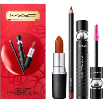 MAC Cosmetics Bubbles & Bows Wrapped In Red Lip & Eye Kit dárková sada